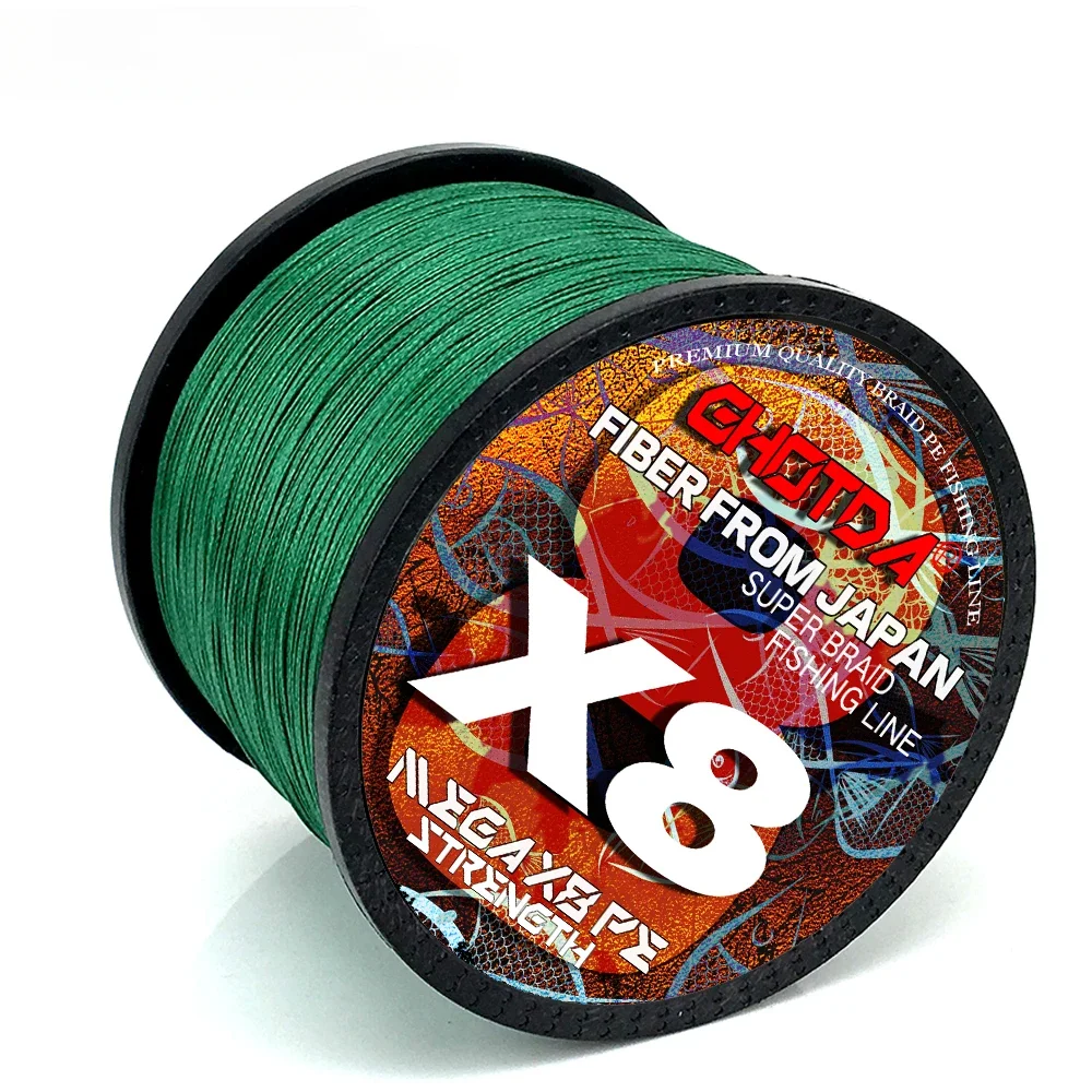 GHOTDA 300M 500M 8 Strands Braided Fishing Line Orange Super Strong Sea Weave Multifilament Lure Lines PE 18-78LB 0.14mm-0.5mm 3