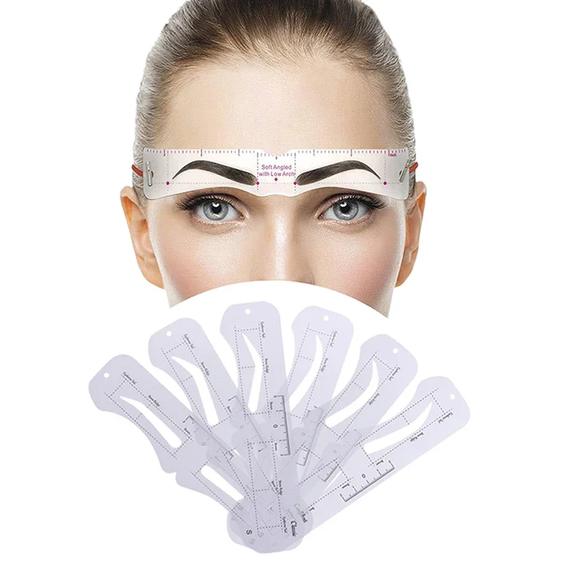 Description Picture 4 of itemThe New Fixed PVC Eyebrow Shaper Template Can Be Reused With High-quality Stickers For Elegant Eyebrow Makeup Tools 6PCS