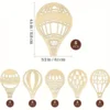 30 Pieces Unfinished Hot Air Balloon Wooden Decorations Hot Air Balloon Wooden Cutouts For DIY Home Decorations 1
