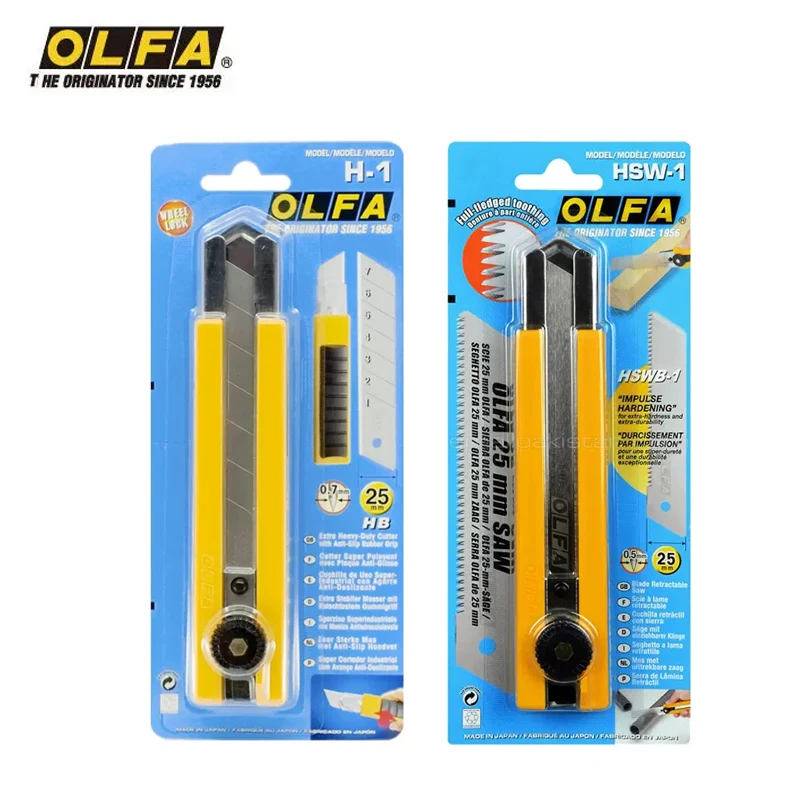 OLFA Japan imported 25mm heavy duty cutting knife, anti-skid tool rubber pad saw blade H-1/HSW-1  Replacement blade: HB: 5B HBB-5B HSWB-1/1B images - 6
