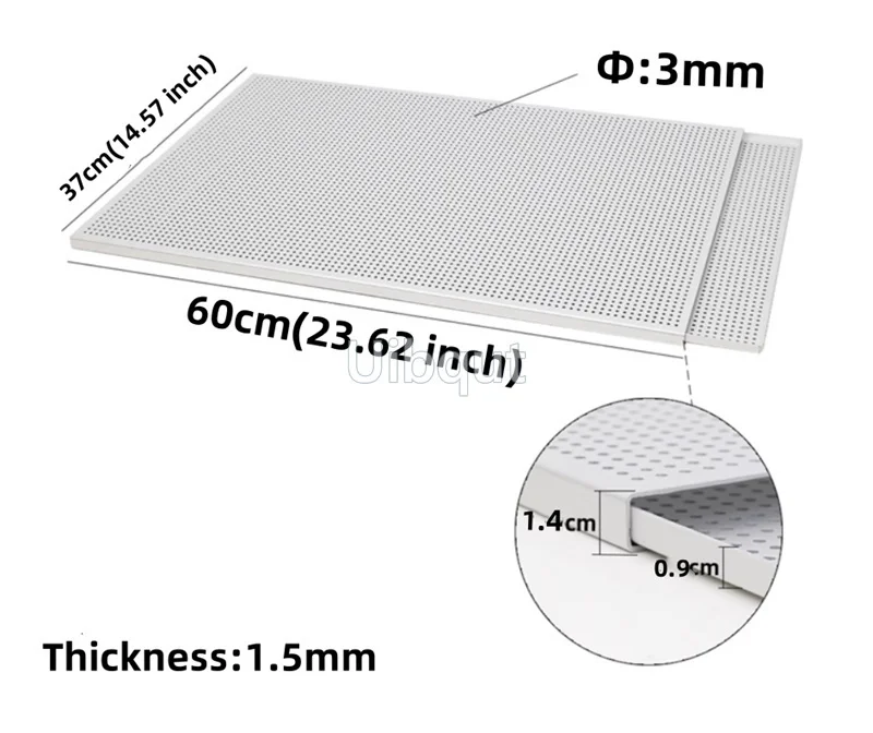Bandeja para hornear hojaldre rectangular Mille Feuille molde para repostería plato perforado horno París tienda dulce b