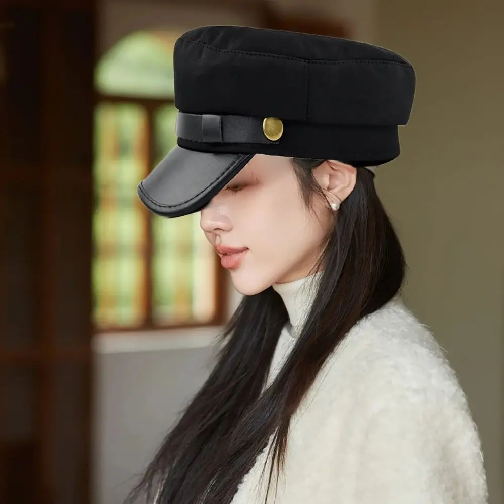 Flat Cap Vintage Navy Cap Flat Top Hat Octagonal Hat Beret Hats Newsboy Hat Warm Autumn Winter Hat Outdoor Travel