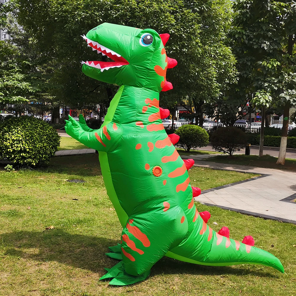 

Adult T-rex Inflatable Costumes Halloween Cosplay Costume for Man Woman Printed Green Dino Mascot Purim Carnival Party Disfraz