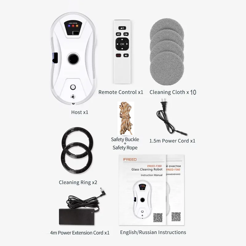 Home intelligent cleaning robot with automatic water spraying function, anti drop magnetic glass cleaning machine 3