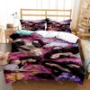 3D Print Fashion Black Top Notch Gril Pink Bedding Set Boys Girl Twin Queen King Size Duvet Cover Pillowcase Bed boys Adult 2