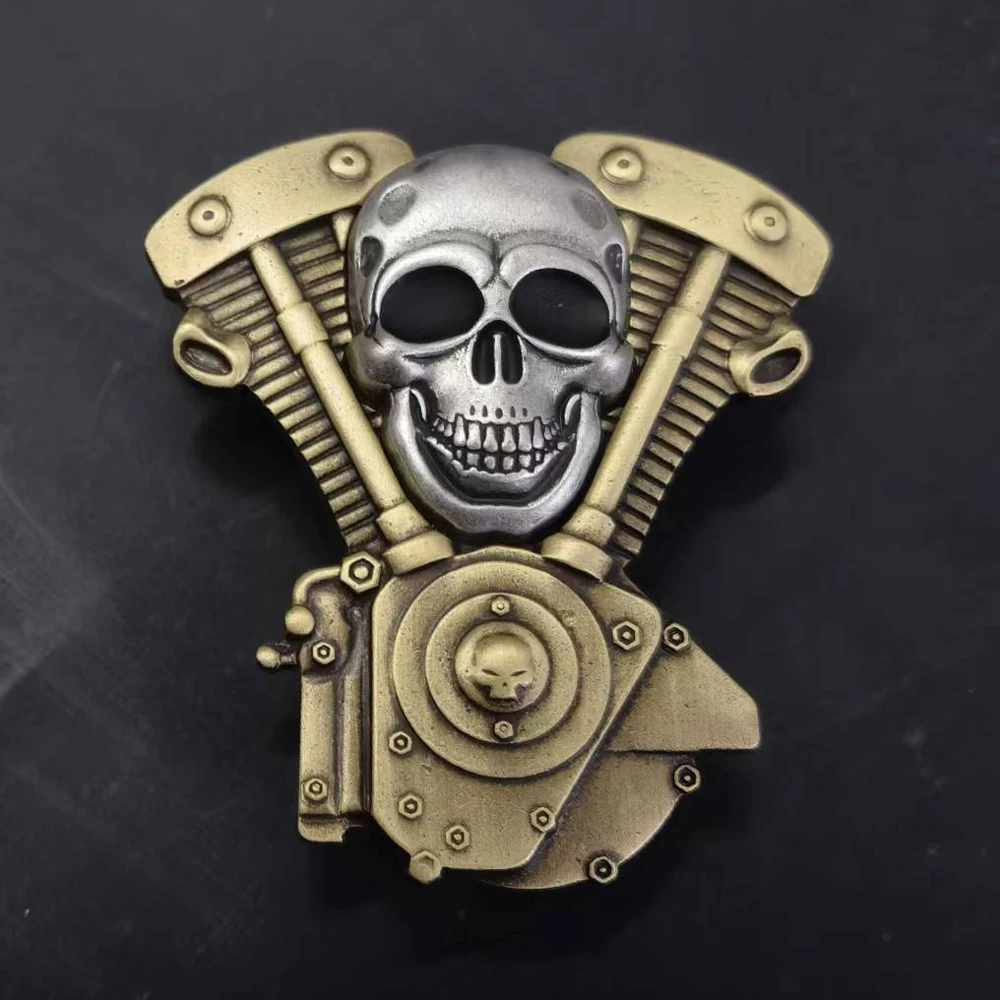 CUSTOMIZED MOTORCYCLE SKULL PINS BADGES BROOCHES FOR BIKER JACKET VEST