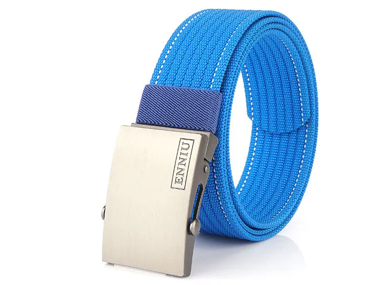 Nylon Tactical Belt For Men Metal Buckle Adjustable Belts Male Training Combat Elastic Canvas Waistband High Quality