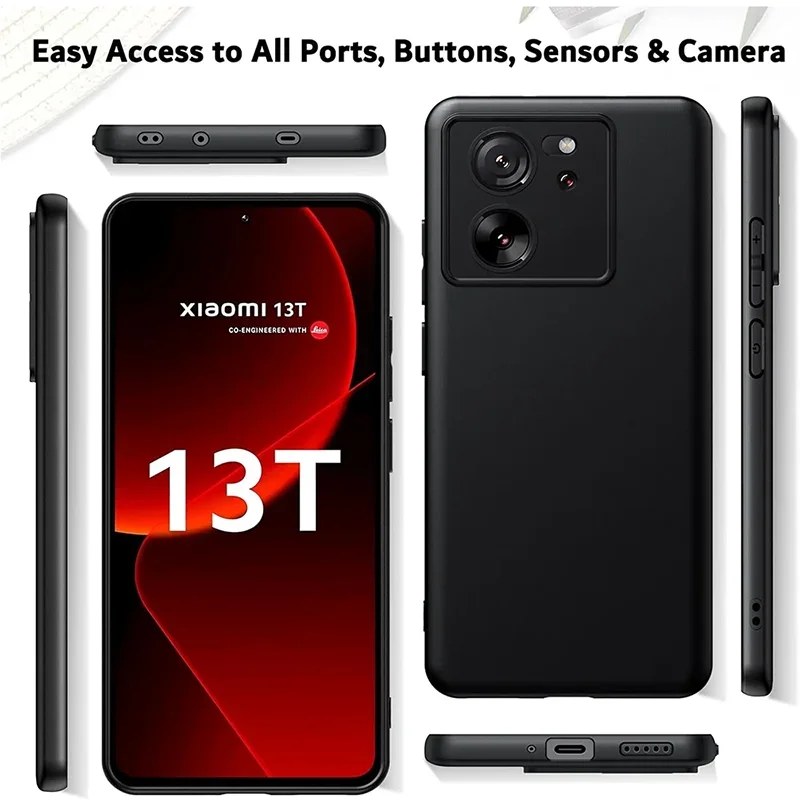 Ultra Thin Luxury Matte Silicone Case - Soft, Solid Black Frosted Shell