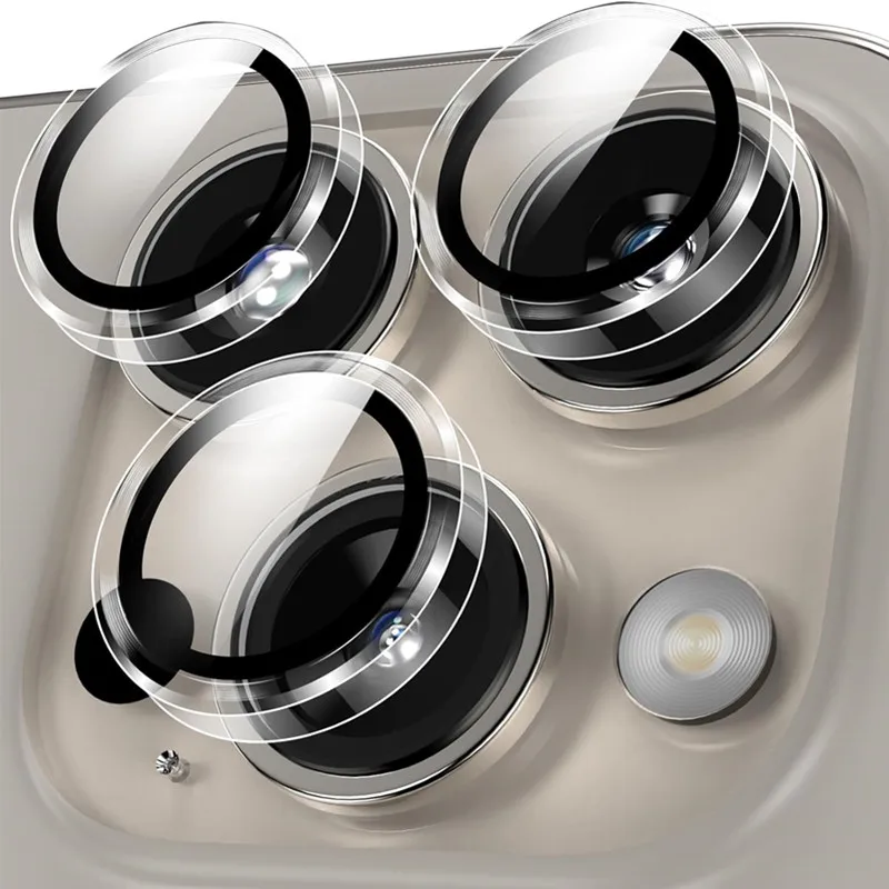 Protecteur d'objectif de caméra en verre trempé transparent HD, pour IPhone Pro Max Plus 12 Mini 16Pro, couvercle d'objectif individuel