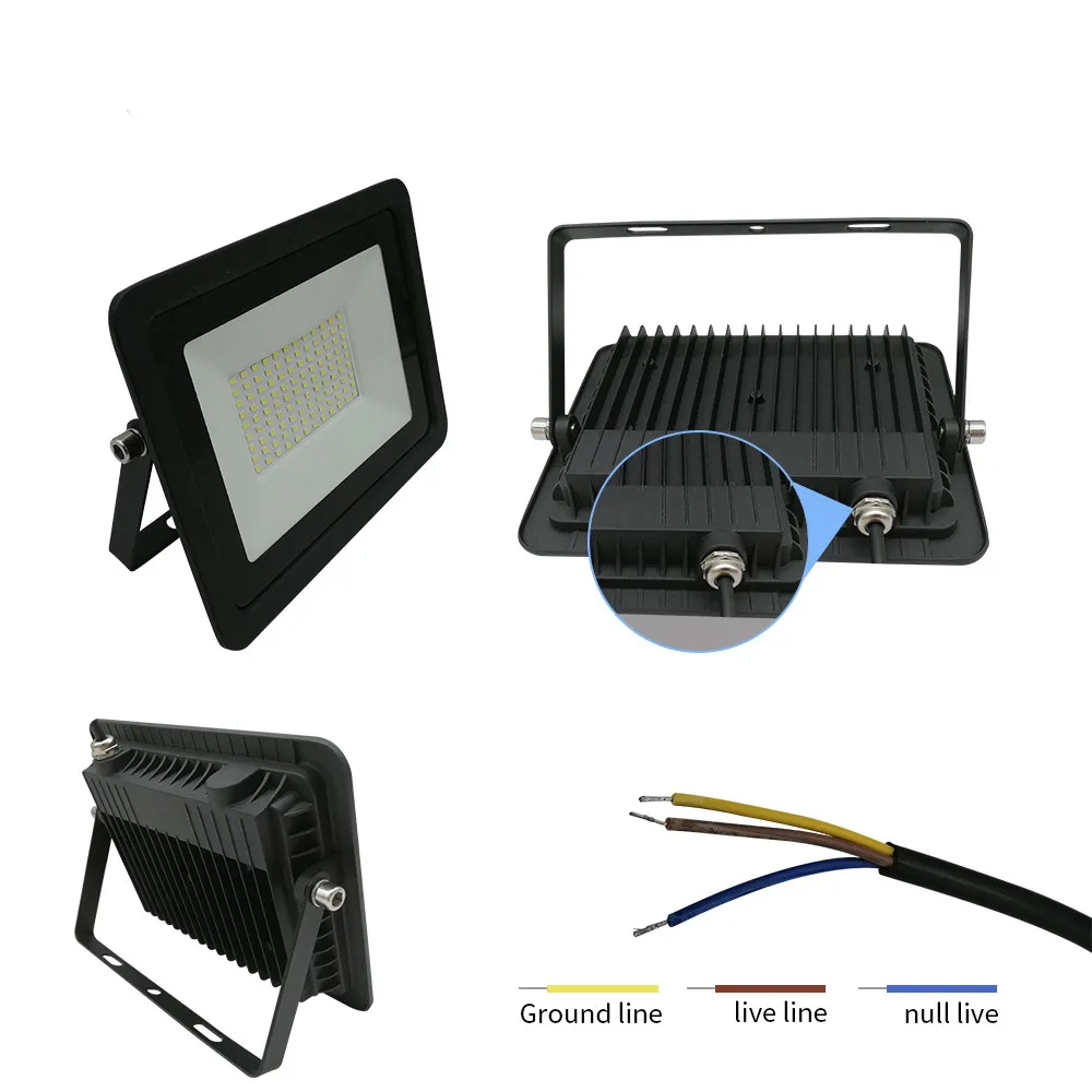 AC110V/220V LED Floodlight 100W 50W 30W 20W 10W IP68 Waterproof Outdoor Lighting Reflector Spotlight LED Street Light Wall Lamp led lamp led street lamp led wall light