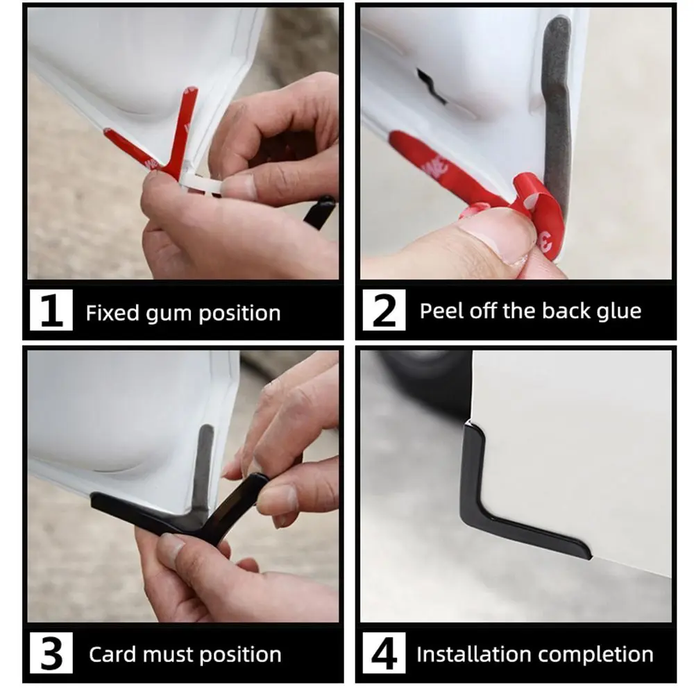 4Pcs Silicone Car Door Corner Cover Bumper Crash Scratch Protector Anti-Scratch Protection Auto Door Anti-Collision Protector