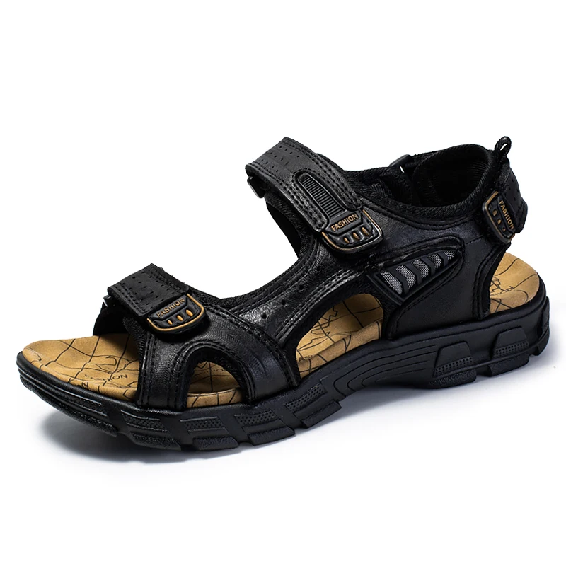 Leather Brand Classic Summer Men's Outdoor Leisure Beach Light Sandals Fashion Sports Shoes Large 46_voghion.com
