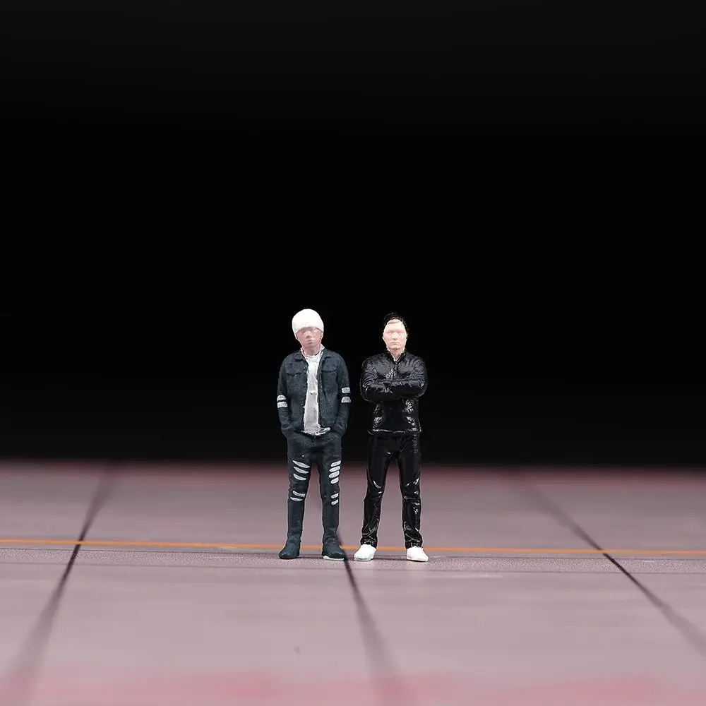 1:64 이니셜 D 드라이버 쇼도 쿄이치와 나카자토 타케시 미니어처 샌드 테이블 피규어 레진 모델카 장면 디오라마