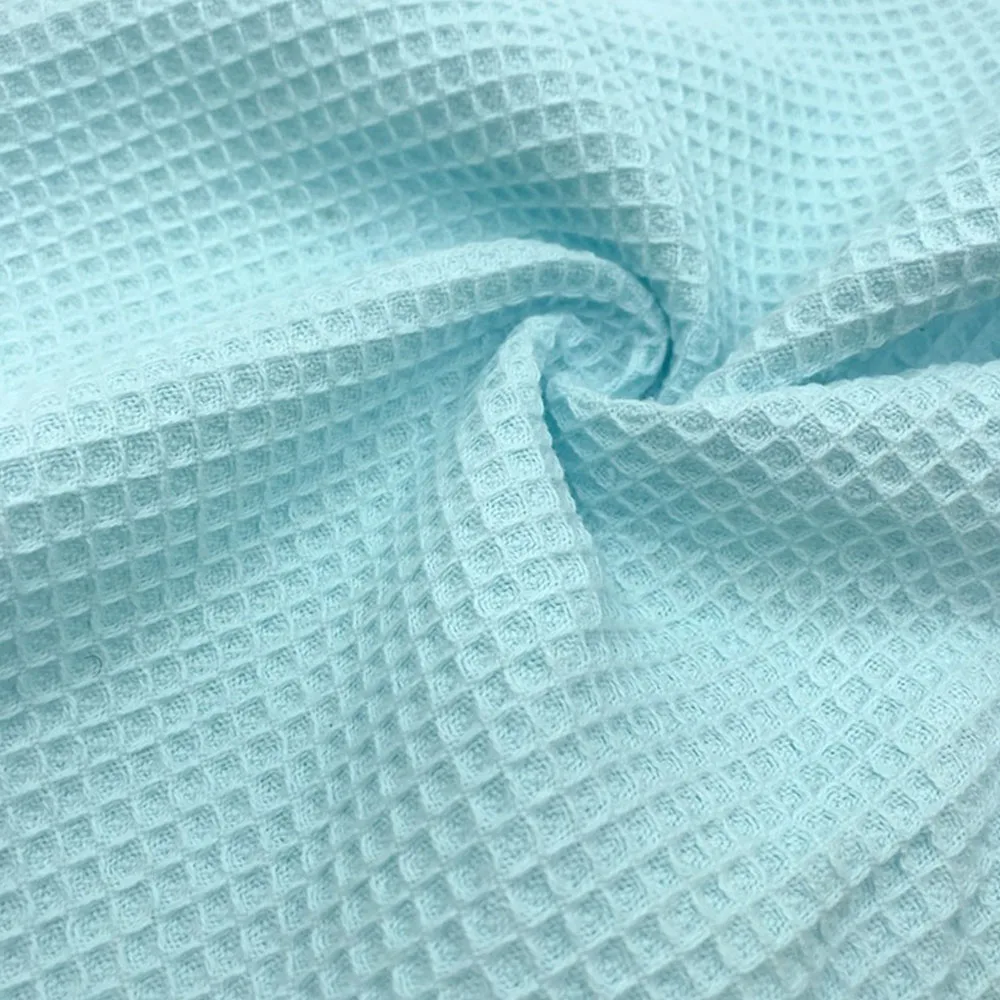 Soft Waffle Weave Cotton Fabric Pure Color By Half Yard DIY Quilting Cloth Sewing For Baby Sleepwear And Bathrobes Skin Friendly