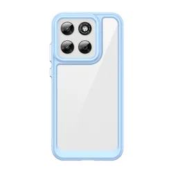 Luxury Transparent Slim Phone Case - Ultra Clear Protective Cover for Moto G17 Power (LightBlue)