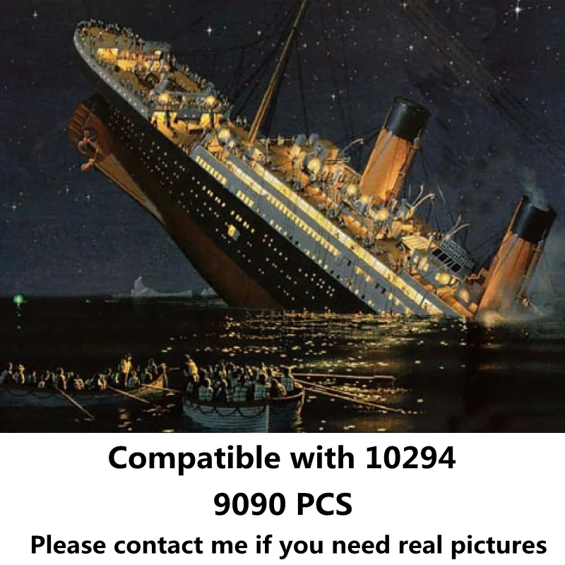 Building Block Toys 9090Pcs Movie Large Cruise Boat Ship Model Bricks For Children Boys