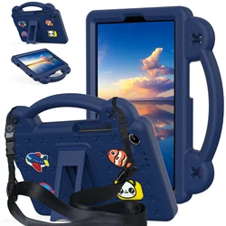 Cartoon EVA+PC Anti - Slip Tablet Case with Kickstand and Shoulder Straps for Tab One 8.7 inch (Navy blue - 1)