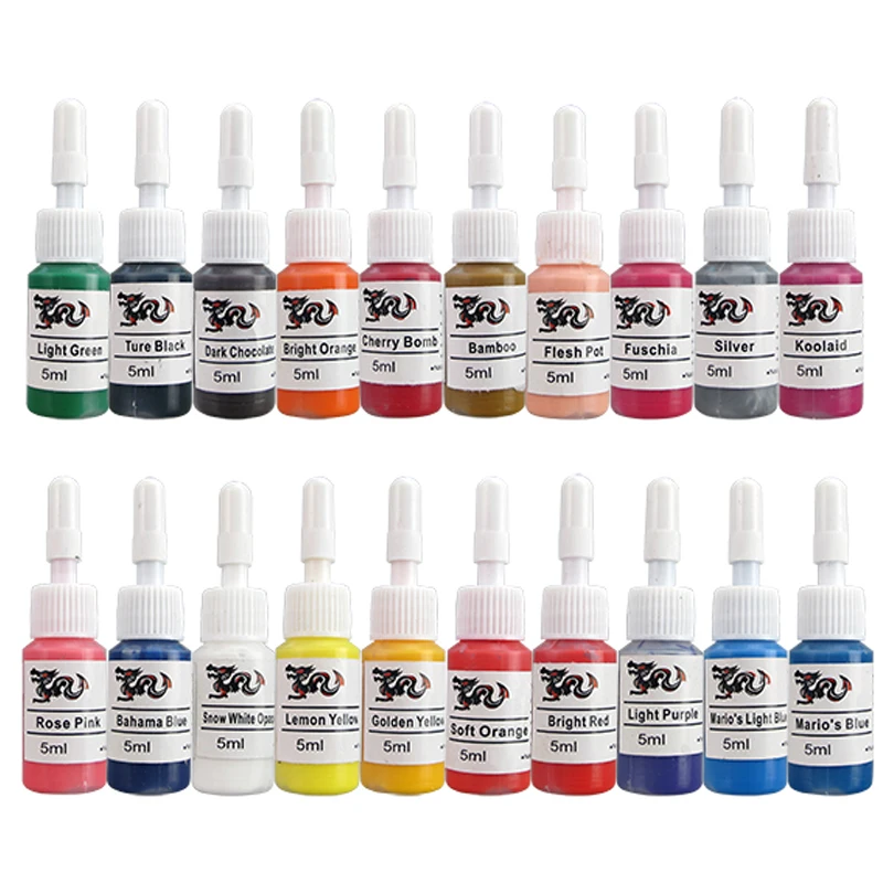 7/14/20PCS 5ml inchiostro per tatuaggi a colori Set di inchiostri per  tatuaggi pigmento vegetale naturale semipermanente per inchiostro per  tatuaggi a pigmenti per pittura di arte del corpo - AliExpress