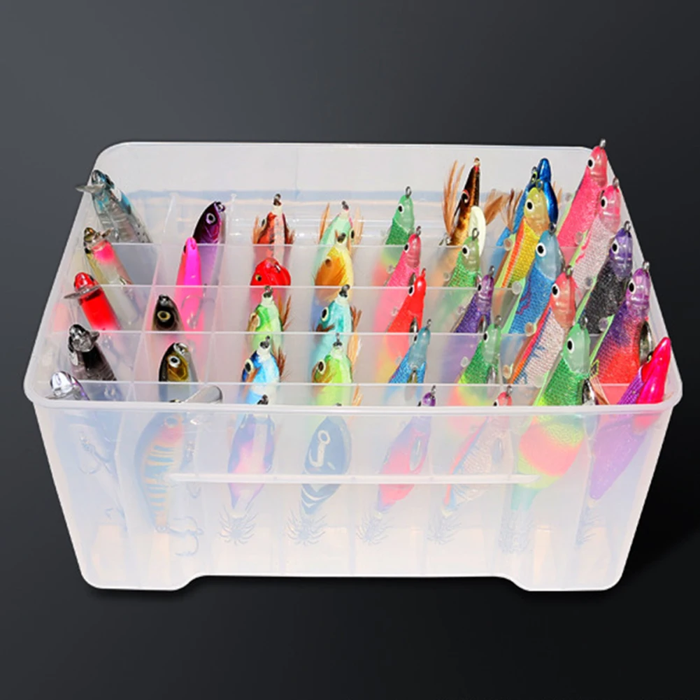 Description Picture 3 of itemFishing Box 40 Grid Plastic Fishing Tackle Box Octopus Egi Storage Organizer Box Squid Jig Hard Lure Tool Case Fishing Lined Box