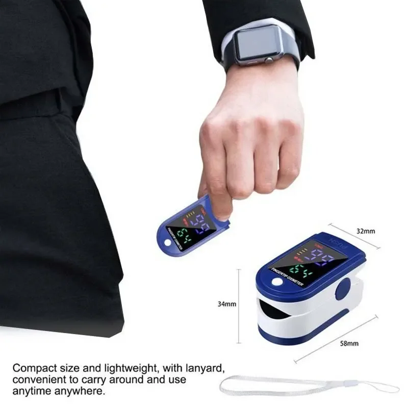 Finger Pulse Oximeter Finger Clip Oximeter Home Use Led Oximeter Portable Visual Finger Clip Saturation Meter