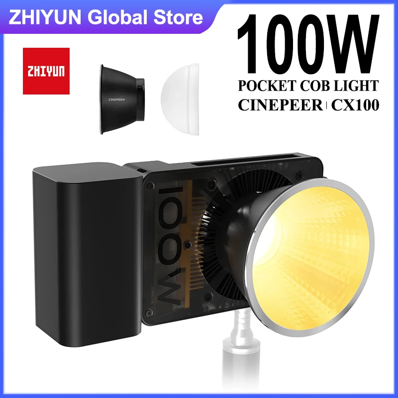 

ZHIYUN cineодноранговый CX100 100 Вт двухцветный монолитный блок светодиодов 2700K-6500K Ручная карманная лампа для видео для Youtube прямая трансляция для наружной съемки