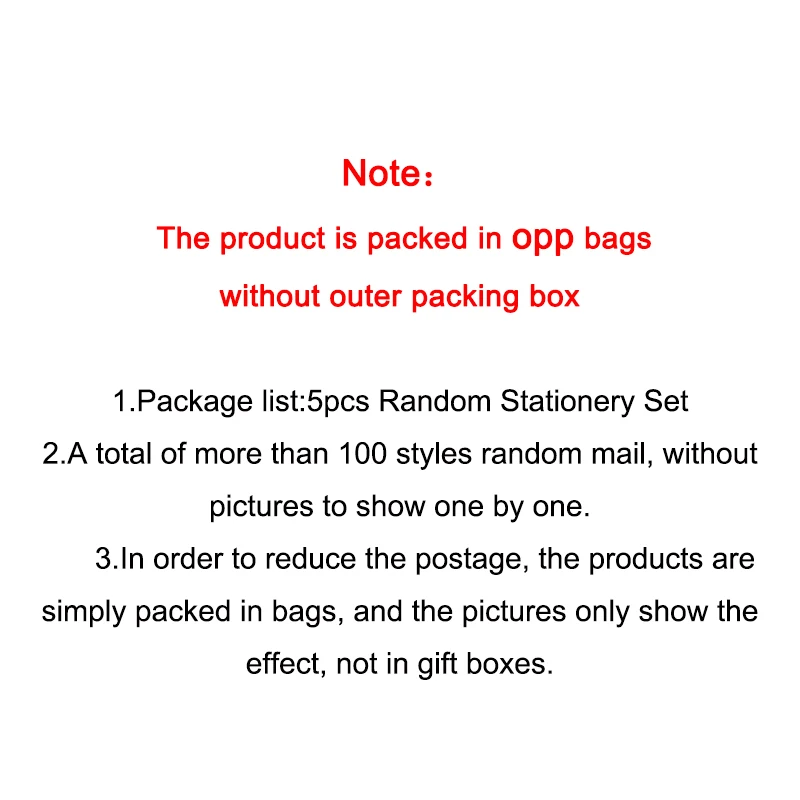 5 قطع محظوظ عشوائي القرطاسية مجموعة التخليص تفضيلي...