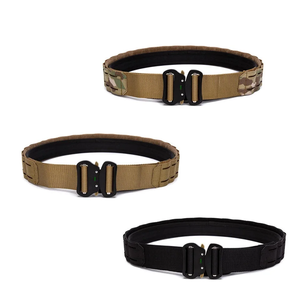 Tactical girdle belt1000D Nylon Molle Belt 2 Inch Multifunctional laser cutting Quick Release Metal Buckle Belt