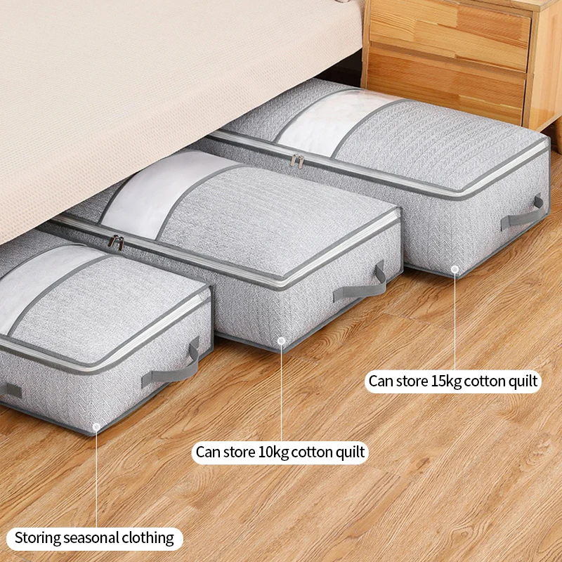 Wardrobe Clothing Organizer Bed Bottom Storage Box Quilt Blanket Storage Bag Home Moving Pack Bag Moistureproof Sorting Bag 4