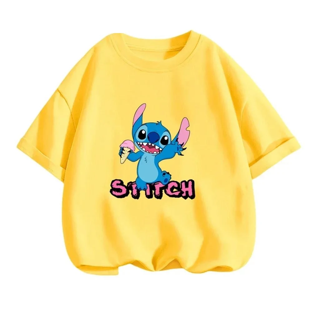 thumbnail image 1 of Camisón bonito de verano para niñas, camiseta con estampado 3D de Lilo y Stitch, camiseta de manga corta con cuello redondo, ropa de moda informal para niñas, 1 of 5