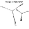 Triangular Socket Wrench Y-type Tri-fork Wrench Three-prong Wrench Bicycle Household Disassembly Tool Repair Tool 1