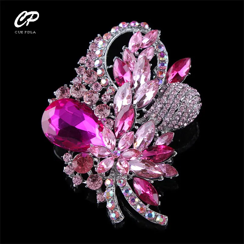 

Colorful Exquisite Rhinestone Flower Alloy Brooch High-grade Imitation Zircon Crystal Brooch Fashion Accessory