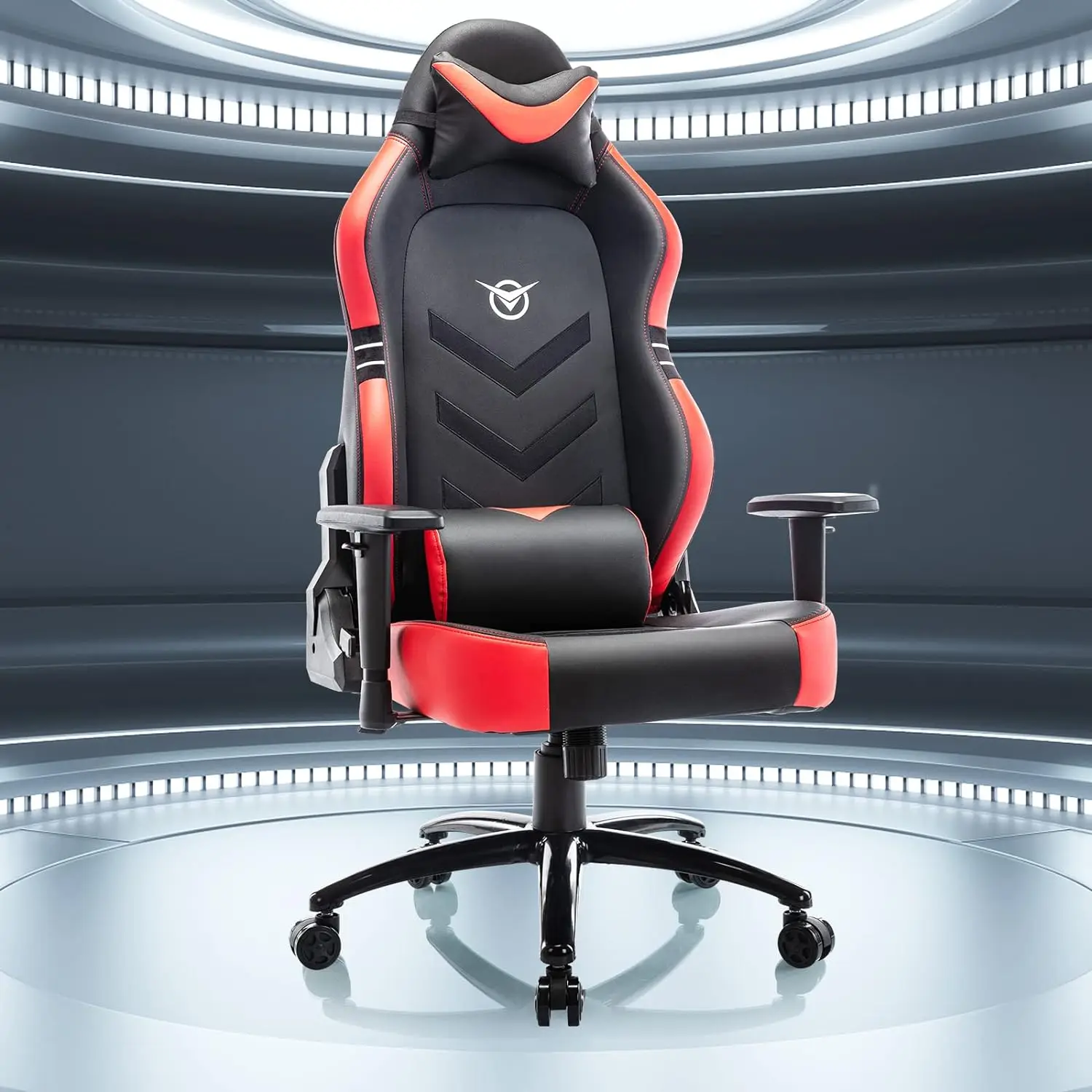 

Big and Tall Gaming Chair 350lbs-Racing Computer Gamer Chair,Ergonomic Desk Office PC Chair with Wide Seat, Reclining Back,