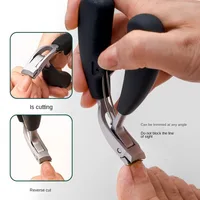 Curved nail clippers with large opening three times anti-splash storage Nail clippers for the elderly thick toenails Heavy duty 1