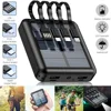 New Portable Solar Power Bank with Cables 50000mAh External Battery Charger Cases Fast Charging for iPhone Series Samsung Xiaomi 1