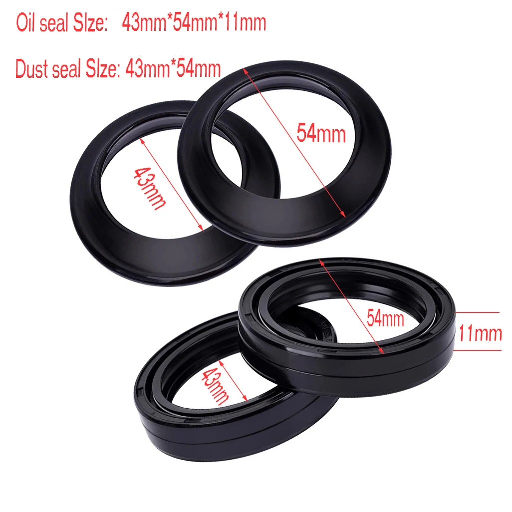 

43x54x11 43 54 11 Front Fork Oil Seal and Dust Seal For Suzuki V-STROM 650 GSX750 GSX-R750 RF900 GSXR750 DL1000 V-STROM 43*54*11