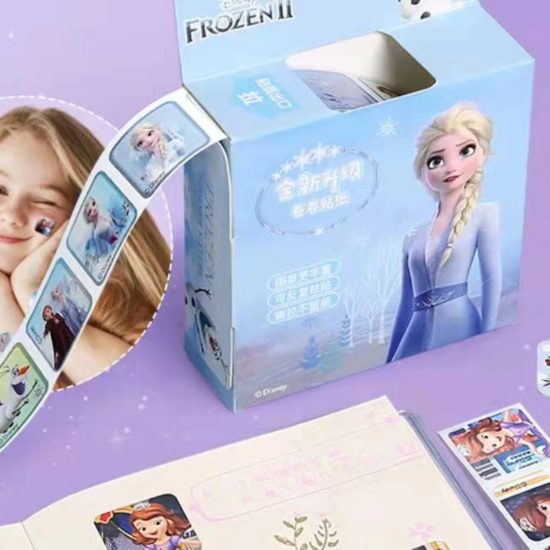 200 Sheets/Box Disney Cartoon Pull Out Stickers Princess Frozen Mickey Mouse Minnie Sticker Girl Boy Teacher Reward Toys Gift 2