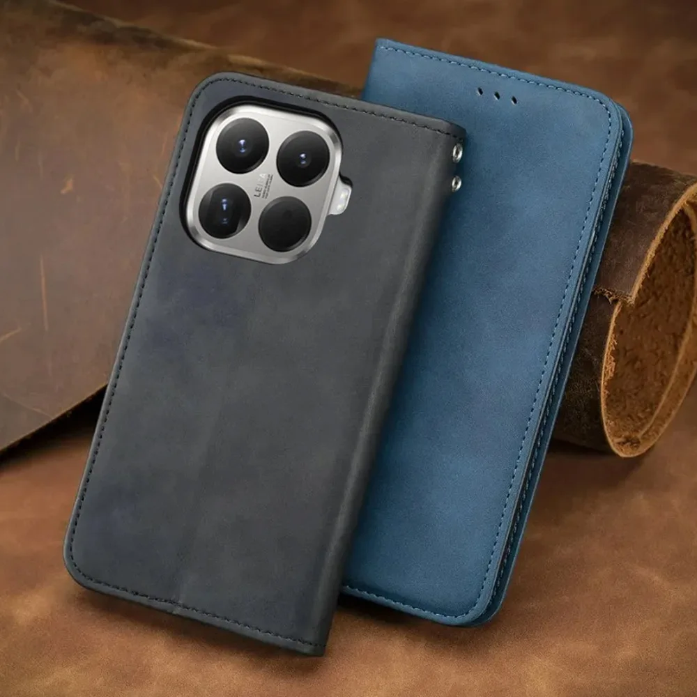 Luxury Magnetic Wallet Case - Smooth Book  with Elegant Design