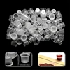 JC TATTOO 100pcs Disposable Tattoo Ink Caps S/M/L/XL Tattoo Ink Cups with Base Clear Plastic Pigment Permanent Makeup Container 6