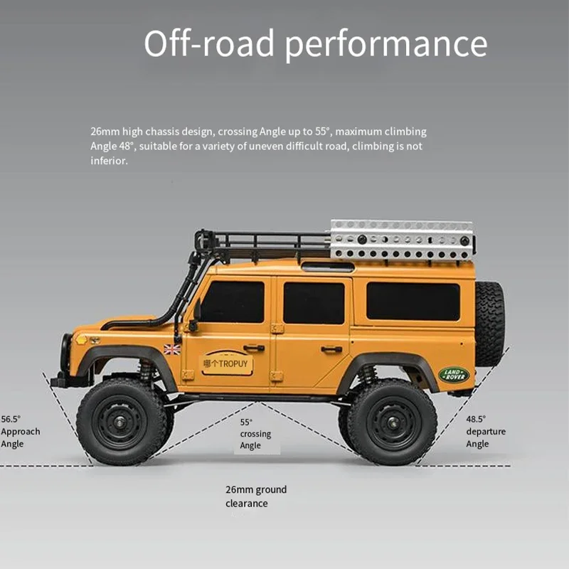 RC Crawler1:18 MN111 Model Land Rover Defender Model 4 Drive Mountain Bike Off-road Climbing RC Remote Control Car for Boys Gift 5