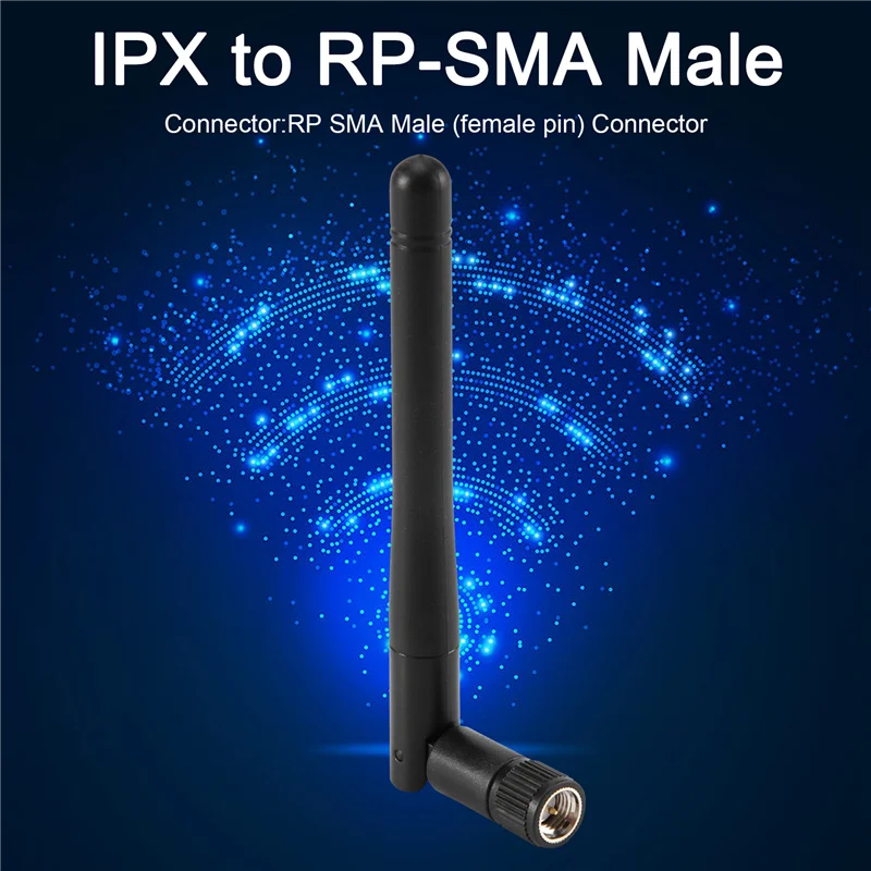 A73T 2개/세트 2.4GHz 3dBi 와이파이 2.4G 안테나 RP-SMA 수컷 무선 라우터+PCI U.FL IPX에서 RP SMA 수컷 피그테일 케이블