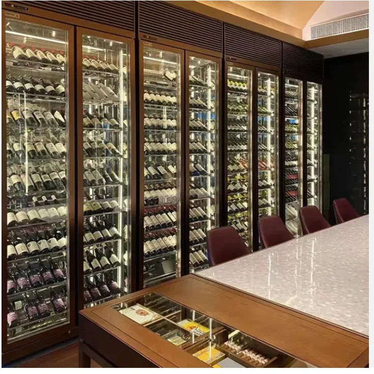 Competitive Price Stainless Steel Living Room Wine Cabinet Display Luxury Wine Storage Cabinet Home bar