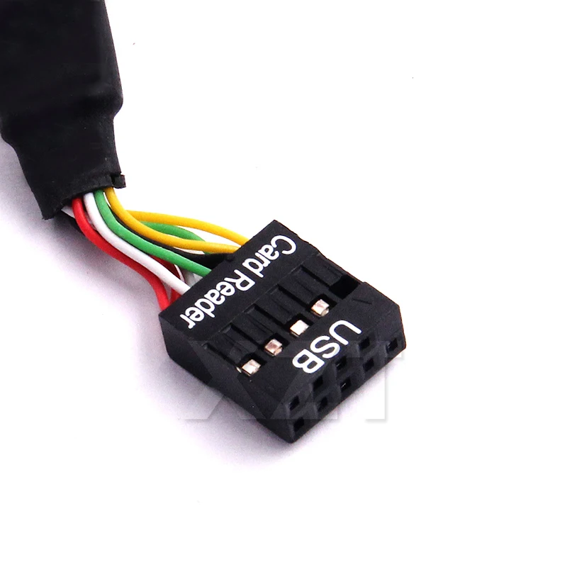 Motherboard Internal 9pin Pitch 2.54mm to Dual Port USB 2.0 A Female Screw Lock Panel Mount Cable 30CM