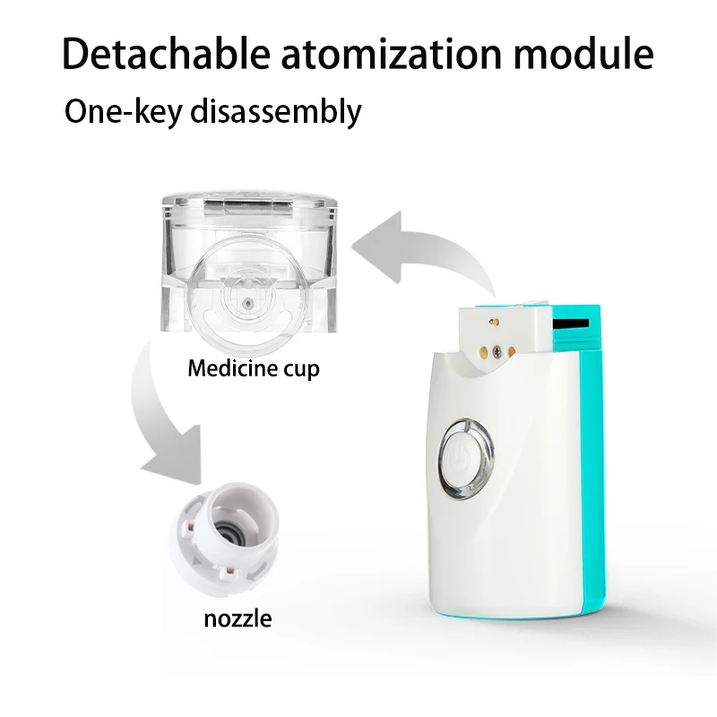 Assistenza sanitaria Nebulizzatore per bambini adulti Inalatore medico Nebulizzatori portatili Macchina Mini umidificatore a vapore silenzioso - immagine 5