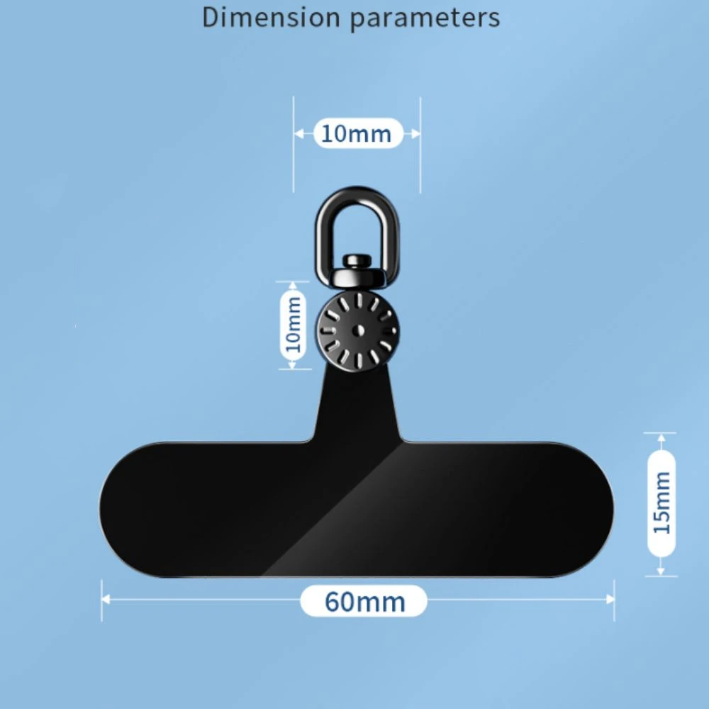 Luxurious 360° Rotatable Detachable Phone Lanyard with Metal Snap Clip