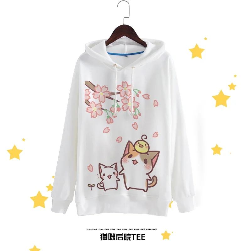 

Anime Neko Atsume Cosplay Hoodies Casual Long Sleeve Cute Cat Print Harajuku Style Hoodies Size S-2xlfor Men And Women