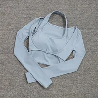 Hanging Neck Yoga Suit Slimming Sports Workout Women Sexy Outdoor Tennis Tops Underwear - Image 3