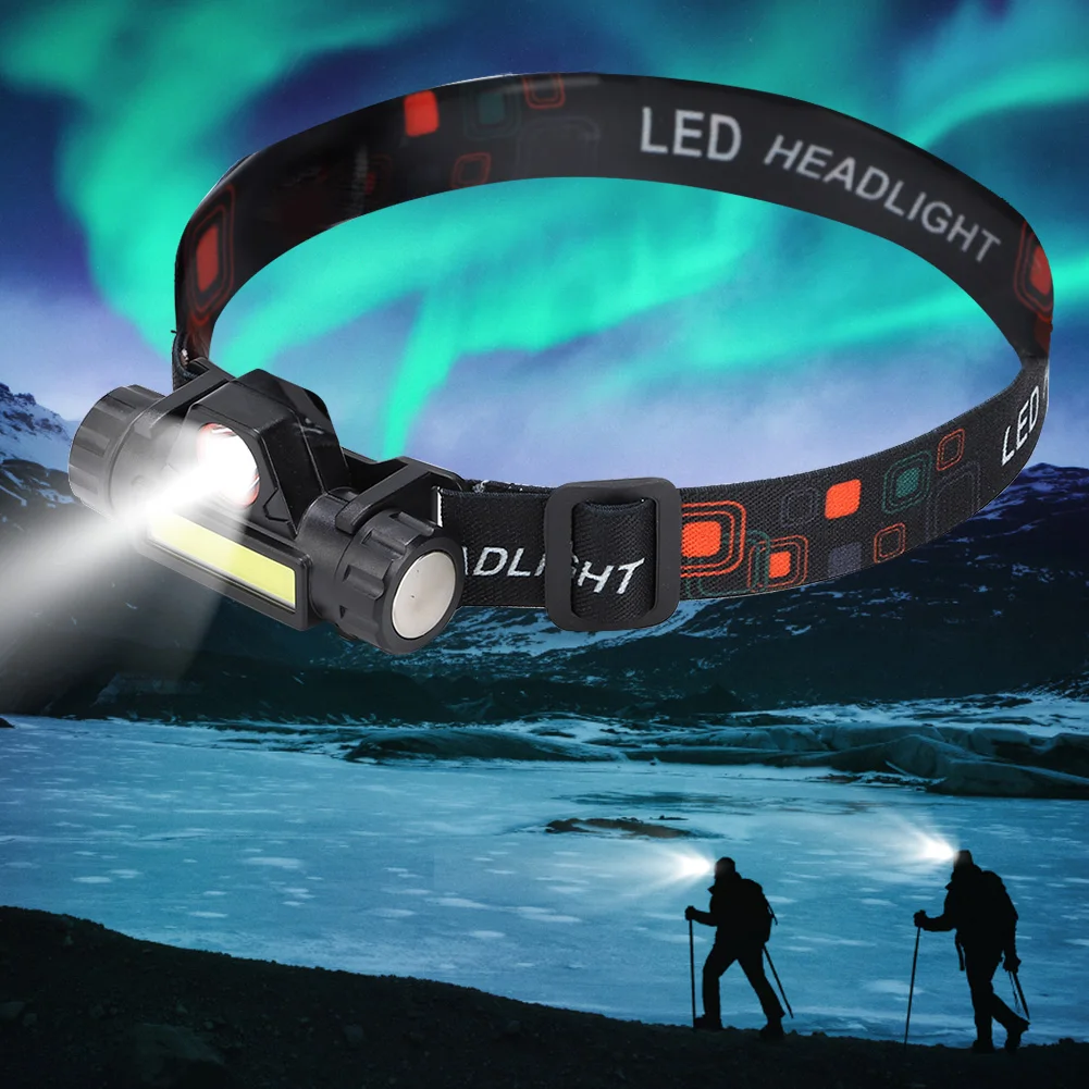 Flashlight USB Charging Waterproof LED Headlight Flashlight Light for Cycling Camping Outdoor Hight Bright Headlamp