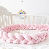 Lit de bébé pare-chocs berceau Anticollision nouveau-né Protection noeud tresse oreiller coussin lit protecteur berceau ensemble de literie 1M/2M3M/4M 5