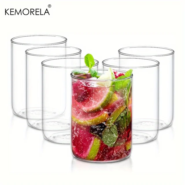 6/4PCS 15/19 Oz BPA Free Borosilicate Drinking Glasses Set Heat Resistant, Dishwasher Safe For Cocktail Whiskey Soda Water Beer 5