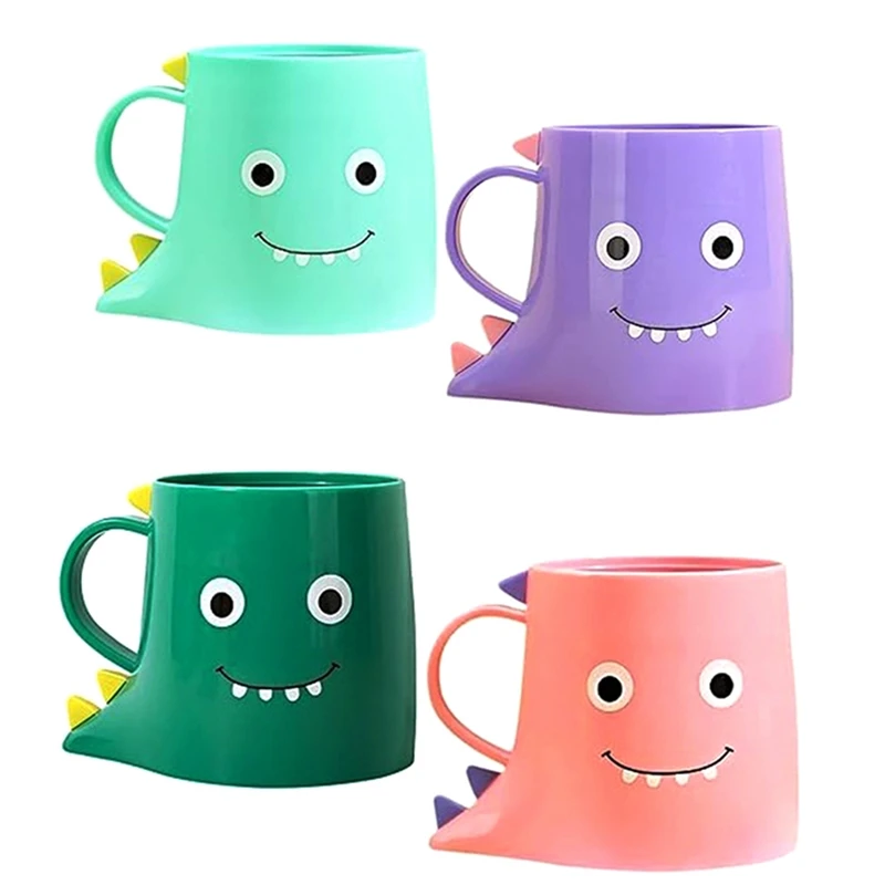 2PCS PP Mouthwash Holder Cute Dinosaur Mouthwash Cups Bathroom Toothbrush Cup Durable Bathroom Toothbrush Cup A